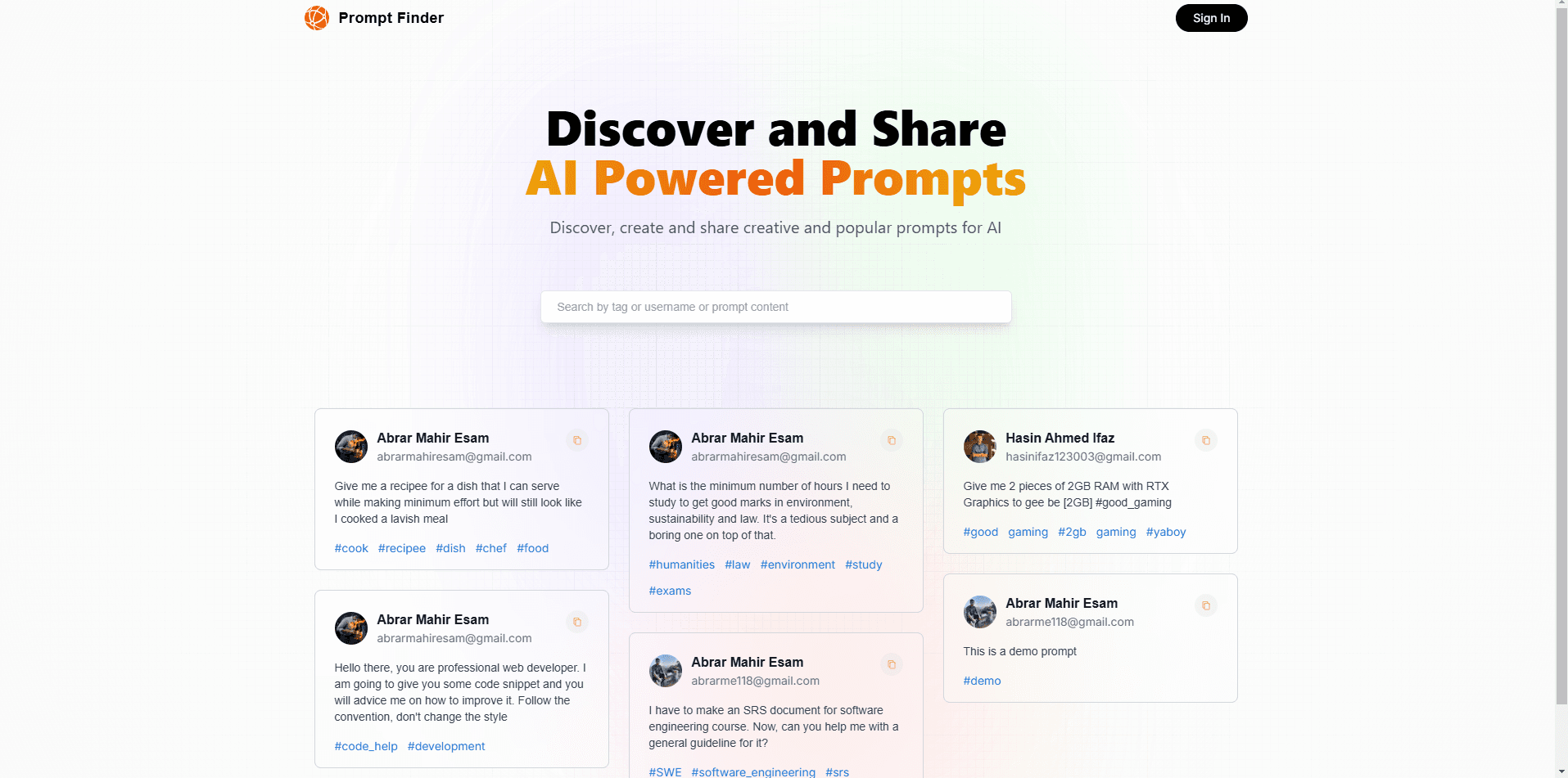 Prompt Finder