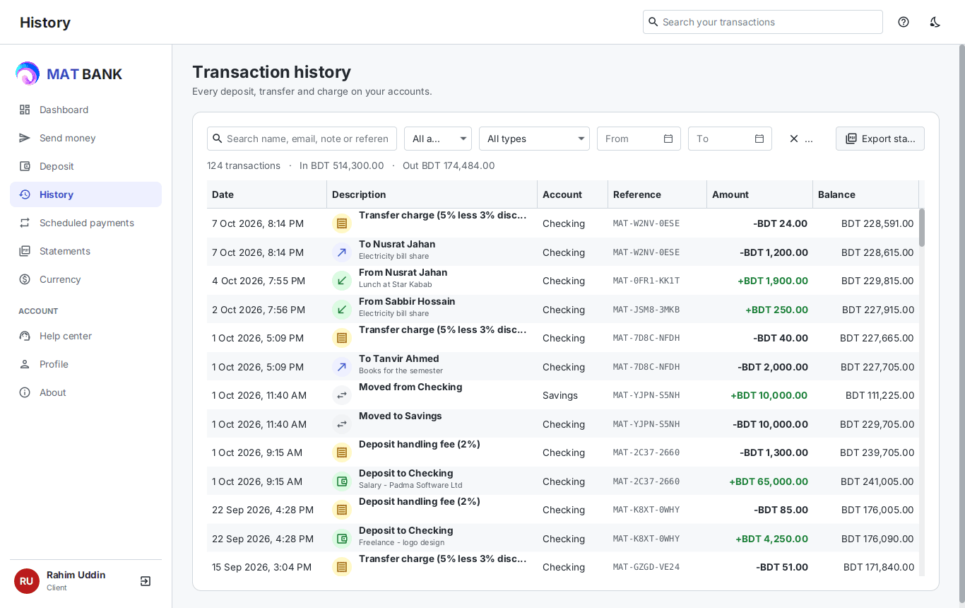 Bank Management System screenshot 3