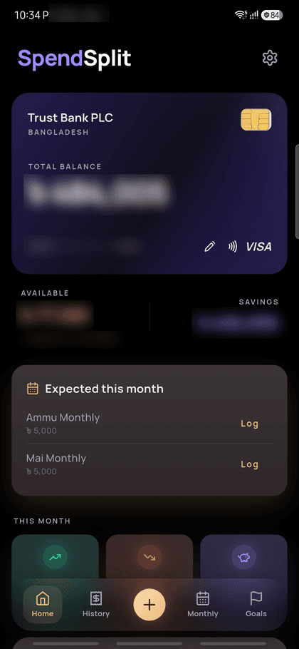 SpendSplit screenshot 2